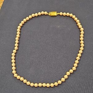 Elegant Gold Pearl Necklace
